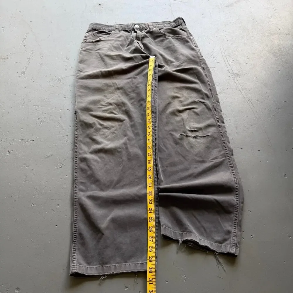 Vintage Wrangler Grey Carpenter Pants 35x30 Baggy Utility Workwear